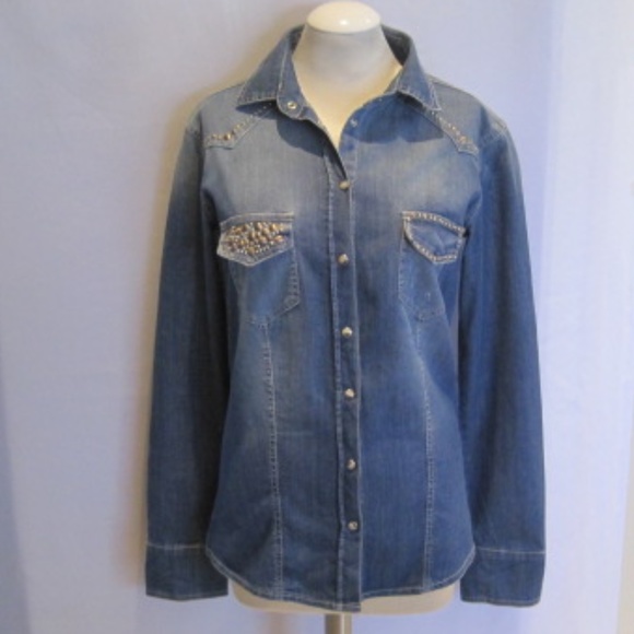 SPACE STYLE CONCEPT Denim shirt - Picture 1 of 6